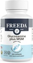FREEDA Glucosamin MSM - Vegansk fælles fleksibilitet og mobilitetstillæg - Vegetarisk glucosamin uden Shellfish - Understøtter fælles funktion - Third- Party Testet - (100 kapsler)