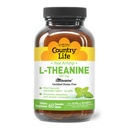 Country Life L- Theanine Fast- Action- Action- 100mg, 60 tyggetabletter, Mint- flavored, Certified Gluten Free, Certified Vegan