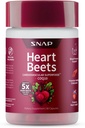 Snap Supplements Heart Beets Kapsler med CoQ10, Kardiovaskulær Support til mænd og kvinder, Superfood Made med 5X flere Beets, Heart Health, Cirkulation & Kolesterol Support, 60 Kapsler