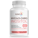 Myo- Inositol & D- Chiro Inositol supplement til kvinder - Ideel 40: 1 Ratio - Support Hormone Balance & Fertilitet & ovarie Sundhed - Vegansk pulver kapsler - 120 kapsler 30- dages forsyning