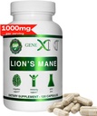 Genex Formulas Lions Mane Supplement med 100% Lions Mane Extract - Nootropics Brain Support Supplement 1000mg / servering - (120 kapsler)