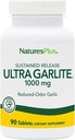 NaturesPlus Ultra Garlite 1000 mg - 90 tabletter - Reduceret -Odor hvidløg - Nutritional Support til Free- Radical Defense & immunforsvar - Vedvarende udgivelse - 90 Servering