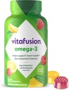Viafusion Omega-3 Gummy Vitamin, Berry Lemonade Flavored, Heart Health Vitamin (1) Med Omega 3 EPA / DHA og Vitamin A, C, D og E, Amerikas Nummer 1 Vitamin Brand, 60 Day Supply, 120 Greve