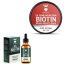 Biotin Beard Balm til mænd & Conditioning Beard Wax og Vækst Beard Growth Oil med 2X Koncentration Biotin til mænd, Hydrates & Thickens Facial Hår