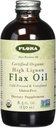 Flora Health Certified Organic High Lignan Hør Seed Oil, Cold Pressed, Uraffineret & Gluten Free med essentielle fedtsyrer, Umodificeret Flaxseed Oil, 17 fl. oz. Glasflaske