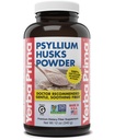 Yerba Prima Psyllium Husks Powder 12 oz - Natural Fiber Supplement - Colon Cleanser - Gut Health - Vegan, Non- GMO, Gluten- Free (Nyt etiket - Packaging May Vary)