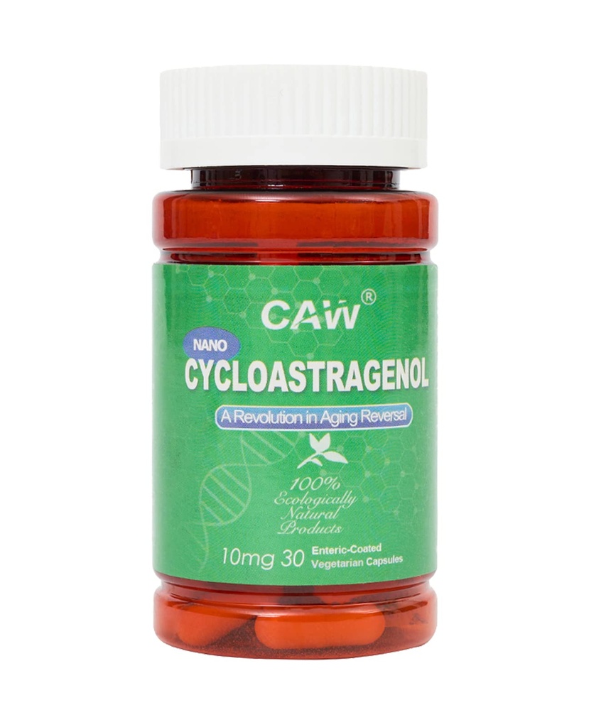 CAW Nano Cycloastagenol 98% 10mg 30 Caps Note 124; Anti- Aging Telomere Længde