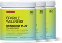 Sparkle Wellness Skin Boost Plus (blandet berry) [3- pakke med 30- servere]