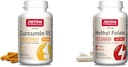 Jarrow Formulas Curcumin 95 500mg og methylfolat 400mcg Antioxidant og cardiovaskulær Health Support Kosttilskud Bundle, 120 og 60 Veggie kapsler
