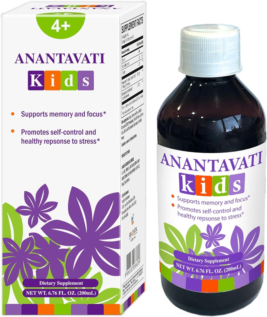 ANANTAVATI Kids - Herbal supplement til ro og fokus - 6.76 Oz