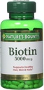 Nature 's Bounty Biotin 5000 mcg, 60 Quick Opløs tabletter (pakke med 2)