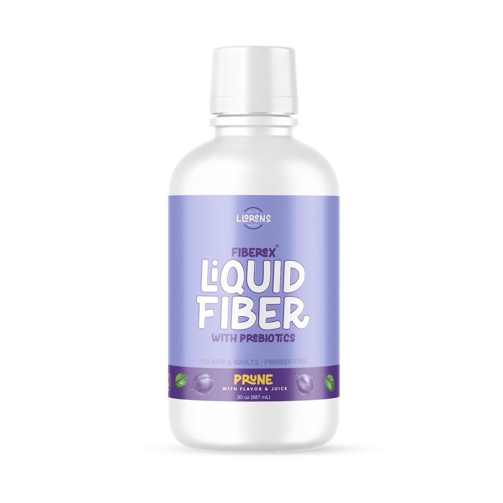 LLORENS FARMACEUTISKE Flydende Fiber 15 Bedste Opløselige Fiber, Ingen Sukker, Regularitet og Soft Stools - Prune Flavor - 30 FL oz