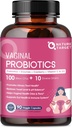 NATUR TARGET Vaginal Dame Probiotika, 100 Millioner CFU 'er Probiotika & Prebiotika med fordøjelsesenzymer, Cranberry & D- Mannose - Understøtter pH balance, Odor & Urinstof sundhed - 90 kapsler