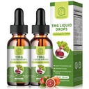 TMG Kosttilskud 1000MG - Trimethylglycin Liquid Drops, Betaine High Absorption, Understøtter Methylering, Lever Wellness & Cognitive, Non- GMO, Vegan, Blood Orange Flavor, 1 Fl.Oz (2 Pack)