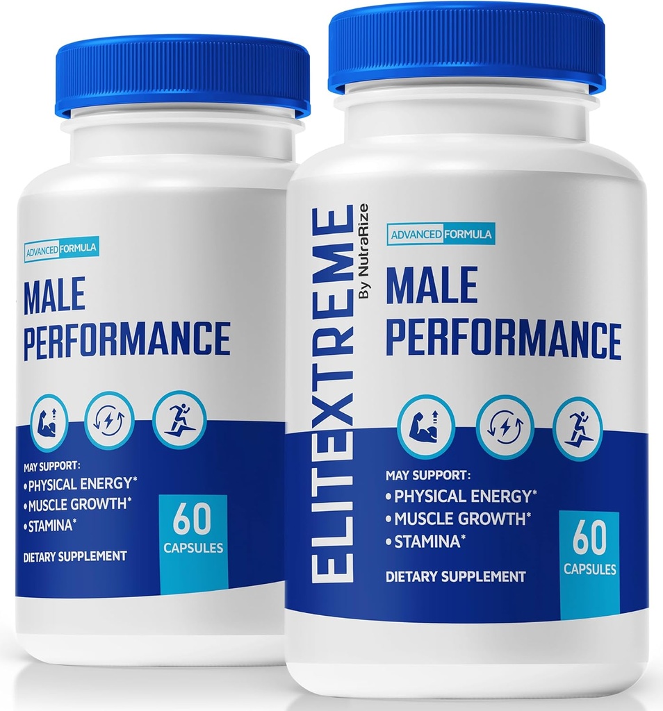 (2 Pack) EliteXtreme Mand tillæg, EliteXtreme Man piller, Alle naturlige kosten kapsler til mænd, 1200 MG Multivitaminer til samlet sundhed, Elite Xtreme Anmeldelser (120 kapsler)