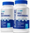 (2 Pack) EliteXtreme Mand tillæg, EliteXtreme Man piller, Alle naturlige kosten kapsler til mænd, 1200 MG Multivitaminer til samlet sundhed, Elite Xtreme Anmeldelser (120 kapsler)