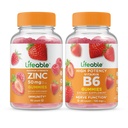Lifeable Zink 50mg + vitamin B6, Gummies Bundle - Great Tasting, Vitamin Supplement, Gluten fri, GMO fri, Chewable Gummy