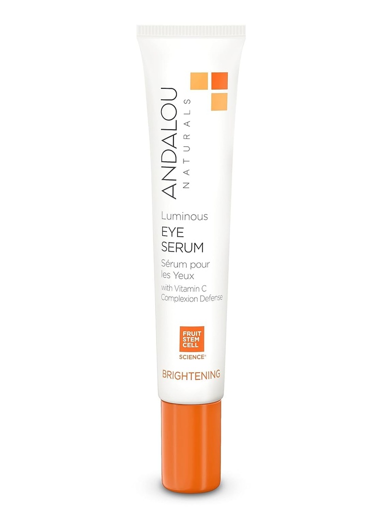 Andalucu Naturals Lysende Øje Serum, Illuminating Eye Cream for mørke cirkler og Puffiness, C-vitamin, Koffein & Goji Glycopeptider for en forynget, forfrisket, Strammer udseende, 0,6 Ounce