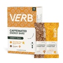 Verb Caffeined Energy Bars Variety Pack - 2 lækre flavors (26g, Pack af 16) 110- Calorie Lækker Lavsukker Energy Bar, Vegan & Gluten Free On- the Go Snack med 80mg grøn te koffein