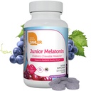Zahler 1MG Children 's Melatonin til børn - Sovestøtte og kvalitetshvile i alderen 4 + lækker Natural Grape Flavor - Ikke GMO Kosher Lavdosis Childrens Melatonin 1 MG (120)