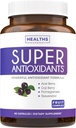 Super antioxidanter supplement til kvinder & mænd - høj potens Herbal & Fruit Blend med Acai, Goji, Pomegranat, Elderberry & Resveratrol til hudpleje & immunforsvar - Vegan & Non- GMO - 60 kapsler