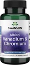 Swanson Albion Chelated Vanadium and Chrom 60 Veg Capsules