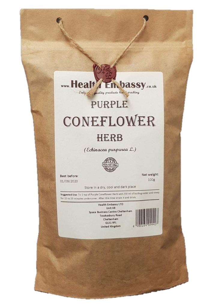 Sundhed Ambassade Lilla Coneflower Herb against 124; Echinacea purpurea L against 124; Urtete (100g)