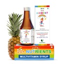Kidbest Multivitamin Syrup til børn 3-13 År - Flydende Formel med 20 næringsstoffer til Appetite, Immunitet, og vækst - Tasty Daily Vitaminer til stærkere børn