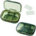 Sukuos 2 Pack 3 Compartments Small Pill Box, Travel Pill Organizer for purse Pocket, Portable Daily Pill Case for Medicines / Fish Oil / Vitamin / Kosttilskud