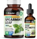 BIO KRAUTER Spearmint 100 Capsules & Saw Palmetto Tincture 2 Fl. Oz.