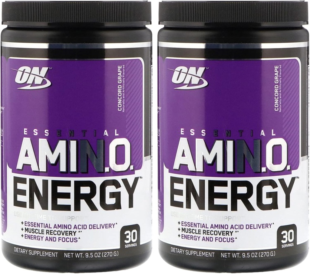 Optimum Nutrition, (2 Pack Essential Amin.O. Energy, Concord Grape, 9,5 oz (270 g)
