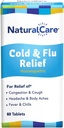 NaturalCare Cold & Flu Relief, Homøopatiske tabletter, 60ct 6.1.124; Kan yde støtte gennem trængsel, Hoste, Hovedpine, Sore Hals, Runny Næse, Kropsaks, Feber, Kuldegysninger