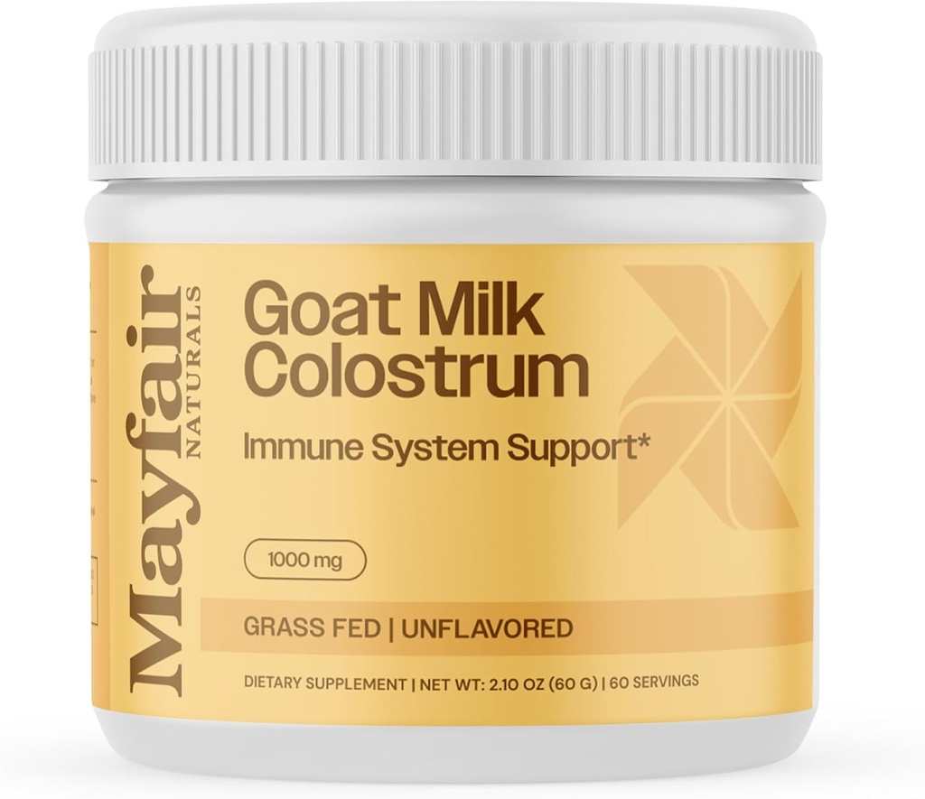 Geder Milk Colostrum Powder, Græs Fed, Natural Immunsystem og Gut Health Support, 60 Bedste
