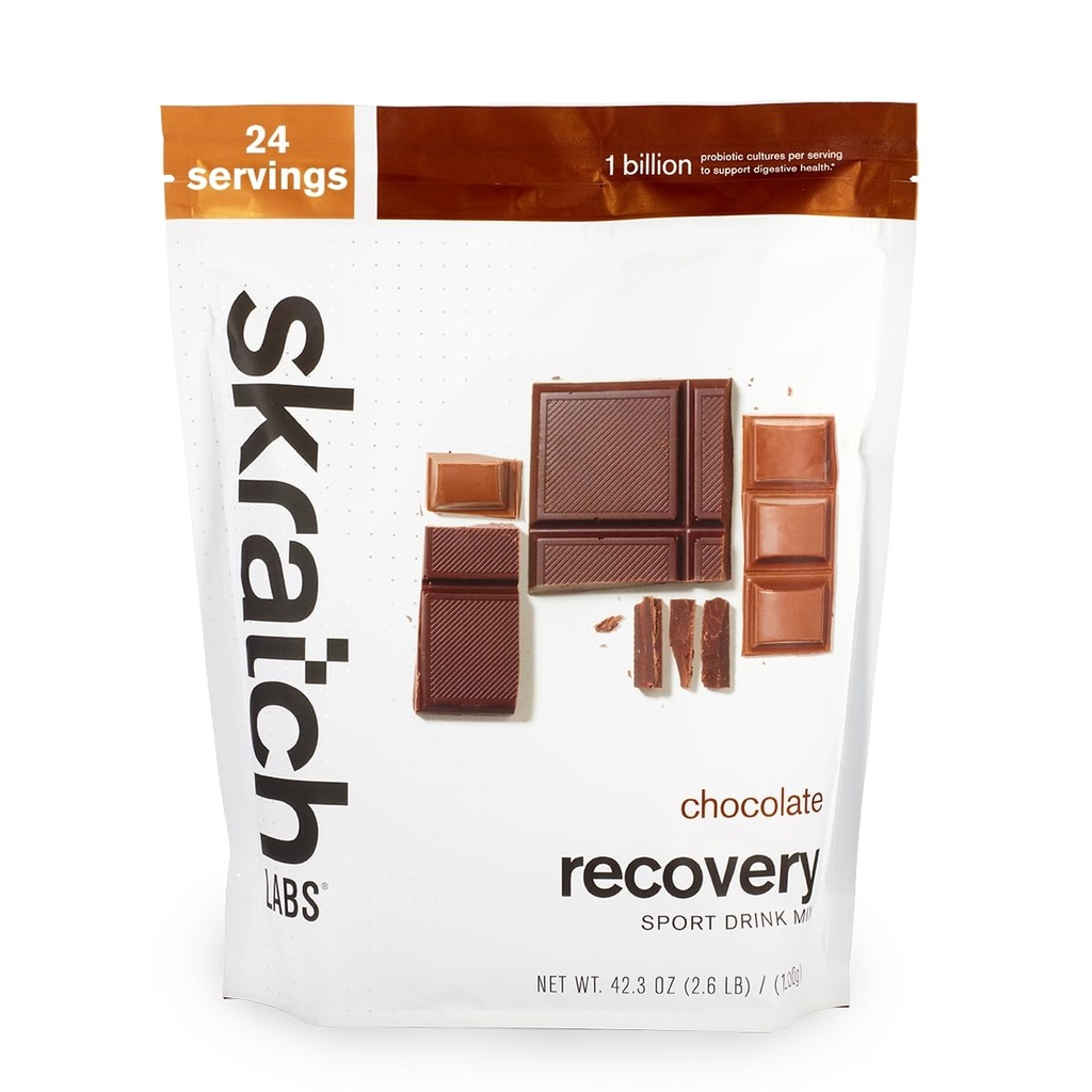 Skrattch Labs Post Workout Inddrivelse Drik Mix med chokolade, (41,6 oz, 24 Servering) med komplet mælk protein af Casein og Whey og Probiotika, Gluten Free, Kosher, Natural, Vegetar