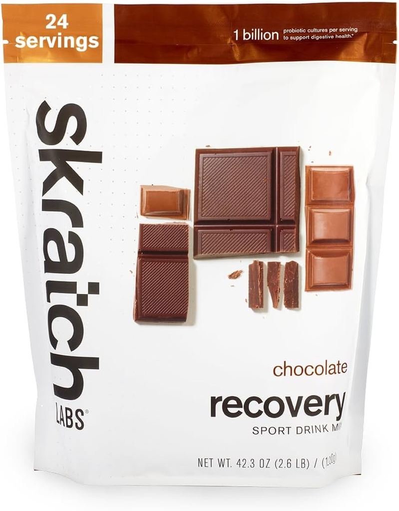 Skrattch Labs Post Workout Inddrivelse Drik Mix med chokolade, (41,6 oz, 24 Servering) med komplet mælk protein af Casein og Whey og Probiotika, Gluten Free, Kosher, Natural, Vegetar