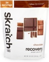 Skrattch Labs Post Workout Inddrivelse Drik Mix med chokolade, (41,6 oz, 24 Servering) med komplet mælk protein af Casein og Whey og Probiotika, Gluten Free, Kosher, Natural, Vegetar