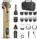 Skæg Trimmer til mænd, Rejser Elektriske Barbere til mænd med Case, Cordless Hår Clipper, Herre Grooming Kit til Mustache Krop Næseansigt - 180 Mins Barbering, Gaver til ham & Fader