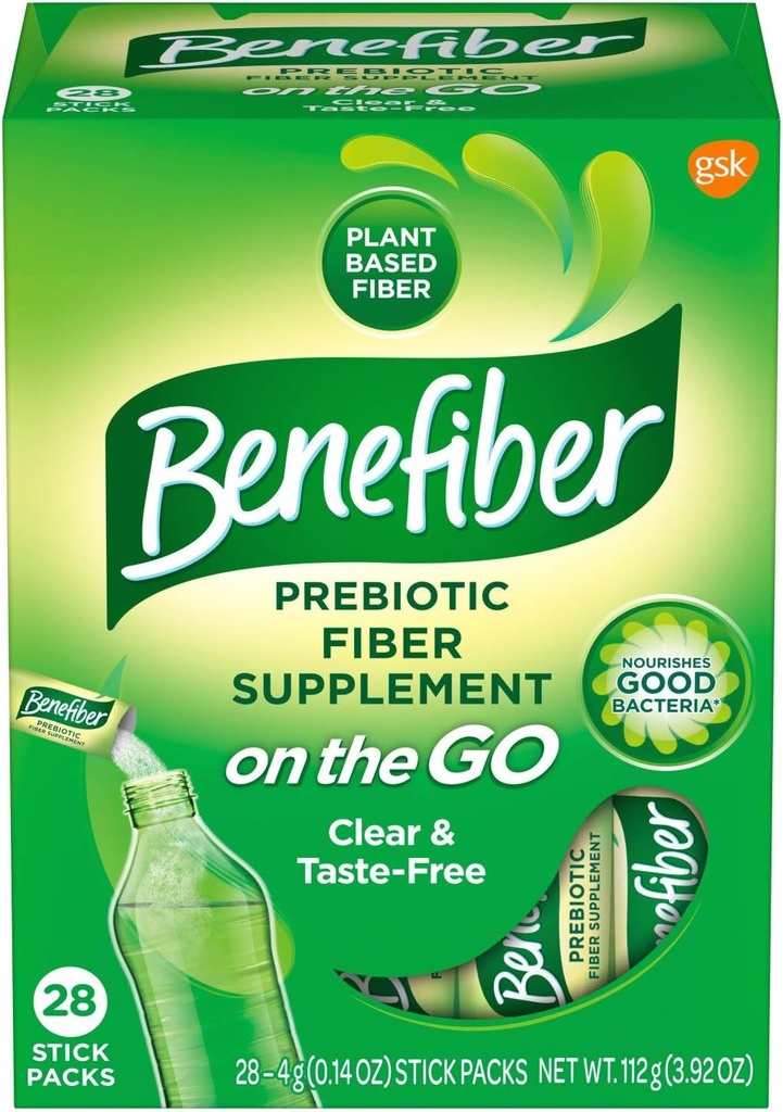 Benefiber Fiber supplement På Go Stick pakker til praktisk brug 28 Stick pakker Per Box (1 Box Kun)