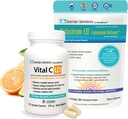 Immunitet og Gut Health Bundle - 34 dages forsyning af Colostrum-LD og 60 dages forsyning af Vital C. med rosenhofter og bioflavonoider.