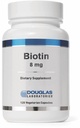 Douglas Laboratories Biotin 8 mg 10 mg 12 4; vitamin B7 til støtte Enzyme produktion og nerve funktion 12 4; 120 kapsler
