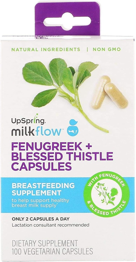 Mælk Flow Amning Supplement med bukkehorn Velsignet Thistle (100 vegetariske kapsler)