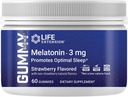 Life Extension Gummy Science ™ Melatonin (Strawberry), 3 mg, Optimal Sleep Support, Sund cirkadisk Rhythm, Cellular Defense, Gluten- Free, Non- GMO, Vegetar, 60 Gummies