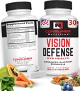 Eye Health Kosttilskud til voksne - understøtter & beskytter Eye Health med vitamin A, Lutein, Taurine, Gurkemeje Root, Grape Seed Extract & Milk Thistle Seed - Vision Defense 60 Ct
