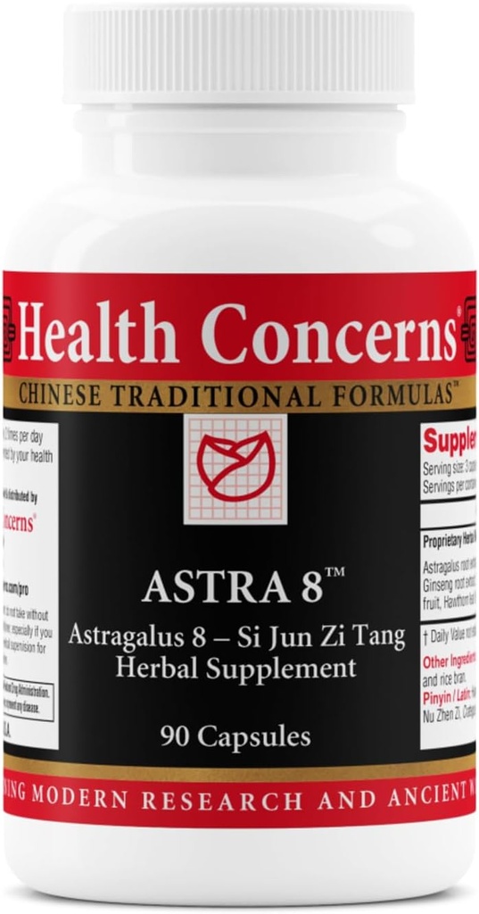 Sundhed Bekymringer Astra 8 - Immunsystemet support & træthed Hjælp - Adrenal Træthed & energi Boost supplement - Adaptogen Herbal Blend med Astragalus & Ginseng - 90 Kapsler