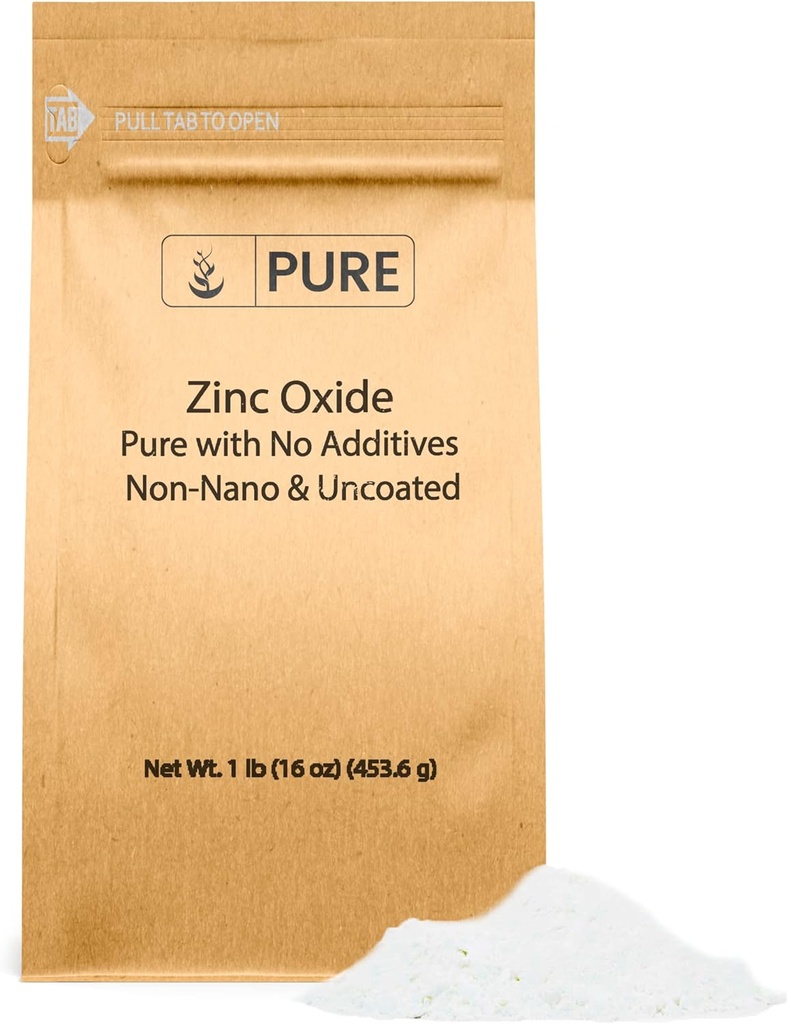 Pure Original Ingredienser Zink Oxide, Miljøvenlig Emballage, Non- Nano (1 Pund)
