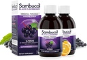 Sambucol Black Elderberry Syrup - Sambucus Syrup, Black Elderberry Liquid, Immunstøtte til børn og voksne, Høje Antioxidanter, Gluten Free - Original Formel, 7,8 Fl Oz, 2-Pack