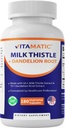 Vitamatisk mælk Thistle 50: 1 Extract 500mg, Mælkebøtte Root 50: 1 Extract 100mg, 180 Vegetariske Kapsler, Non- GMO, Gluten Free