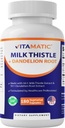Vitamatisk mælk Thistle 50: 1 Extract 500mg, Mælkebøtte Root 50: 1 Extract 100mg, 180 Vegetariske Kapsler, Non- GMO, Gluten Free