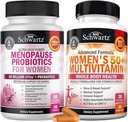 BioSchwartz Probiotic Menopause Supplement for Women (2 Month Supply) Plus Daily Multivitamin for Women 50 & Over (1 Month Supply)