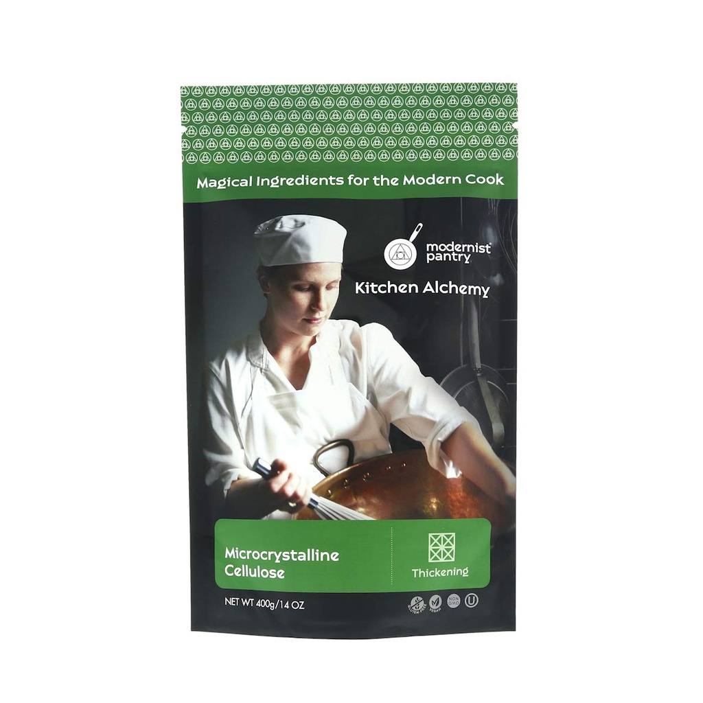 Pure Mikrokrystallinsk Cellulose (MCC) Powder against-GMO Gluten- Free Vegan OU Kosher Certified - 400g / 14oz